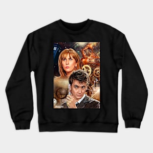 10th Doctor/ time machine steampunk Crewneck Sweatshirt